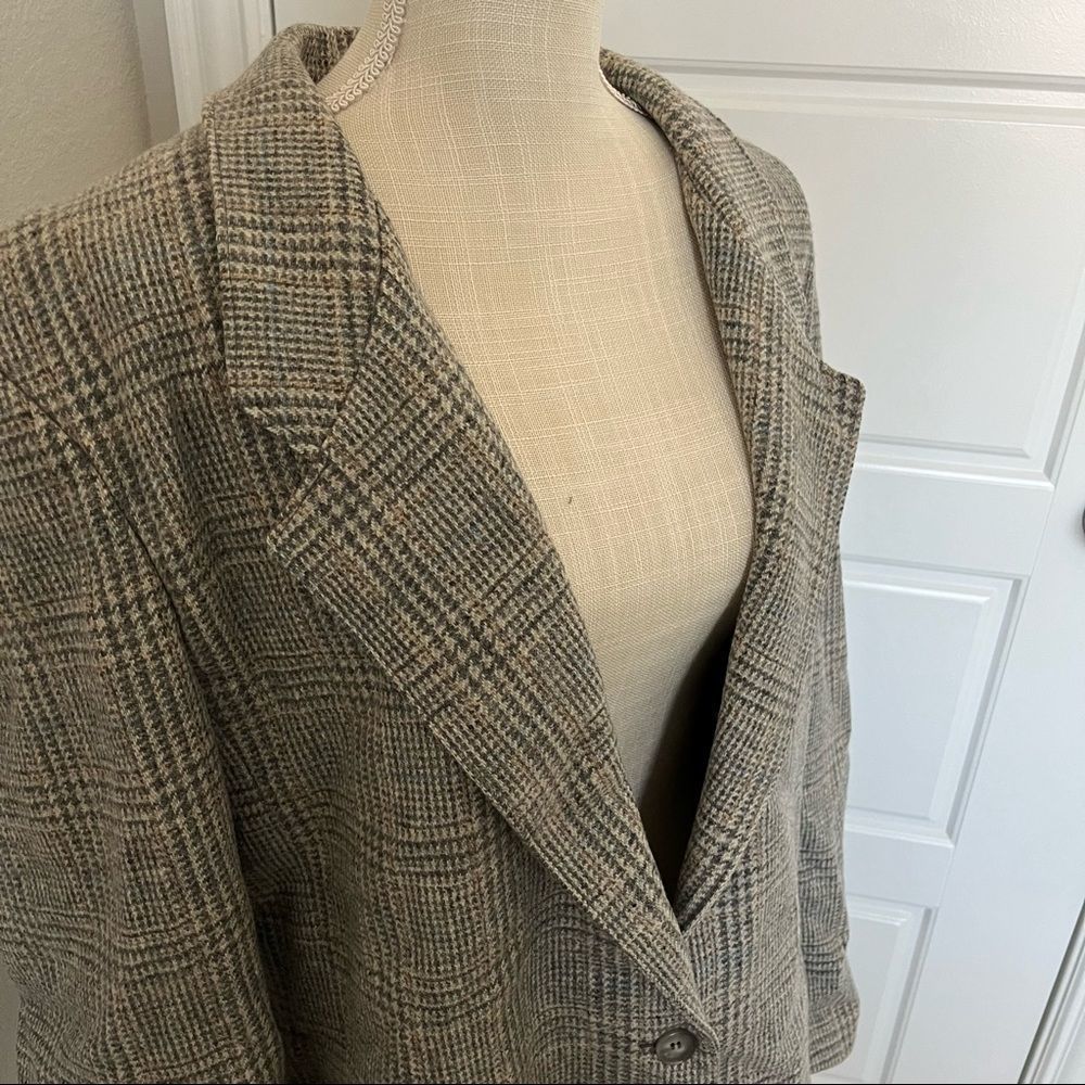 100% Wool Alfred Dunner Plaid Blazer Size 20 - Picture 2 of 6